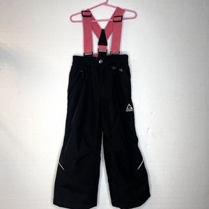 Gerry Girls Black Pink Bib Ski Snow Pants Insulated size xs 5/6